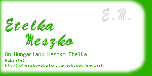 etelka meszko business card